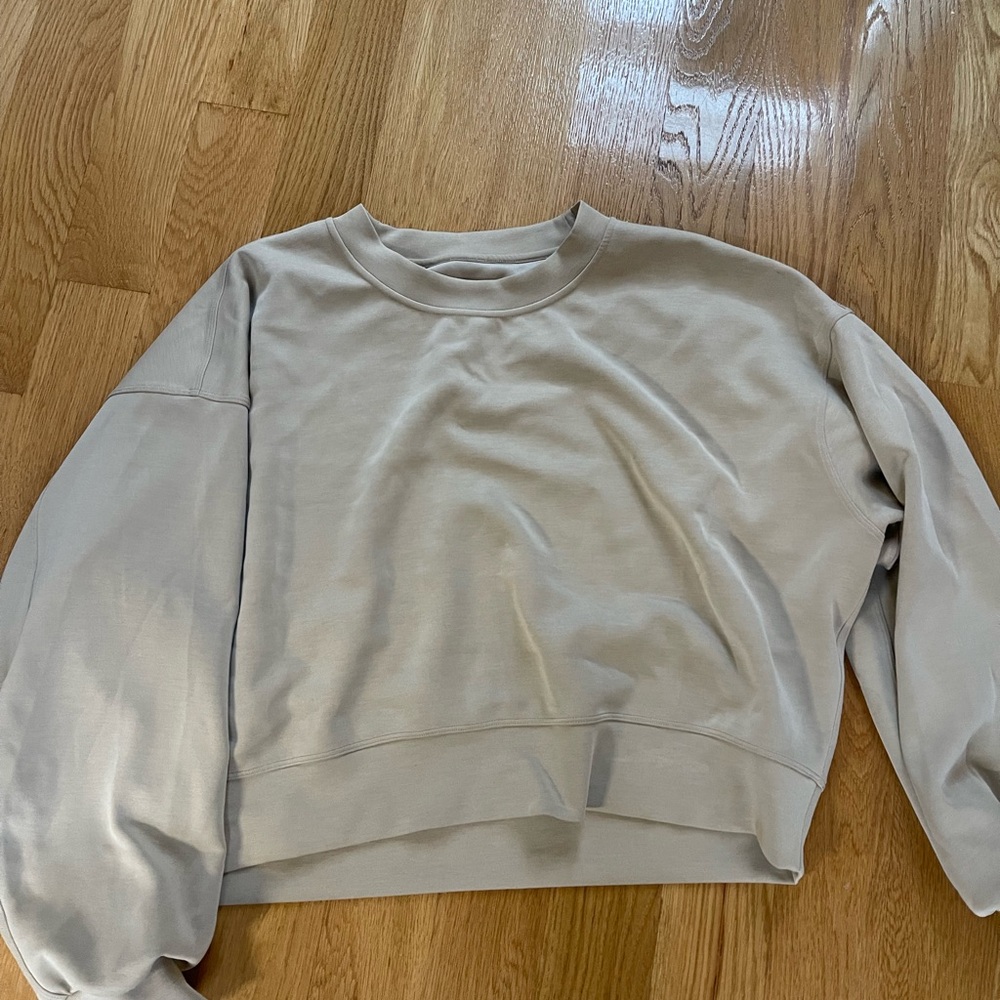 Beige lululemon crewneck sweatshirt